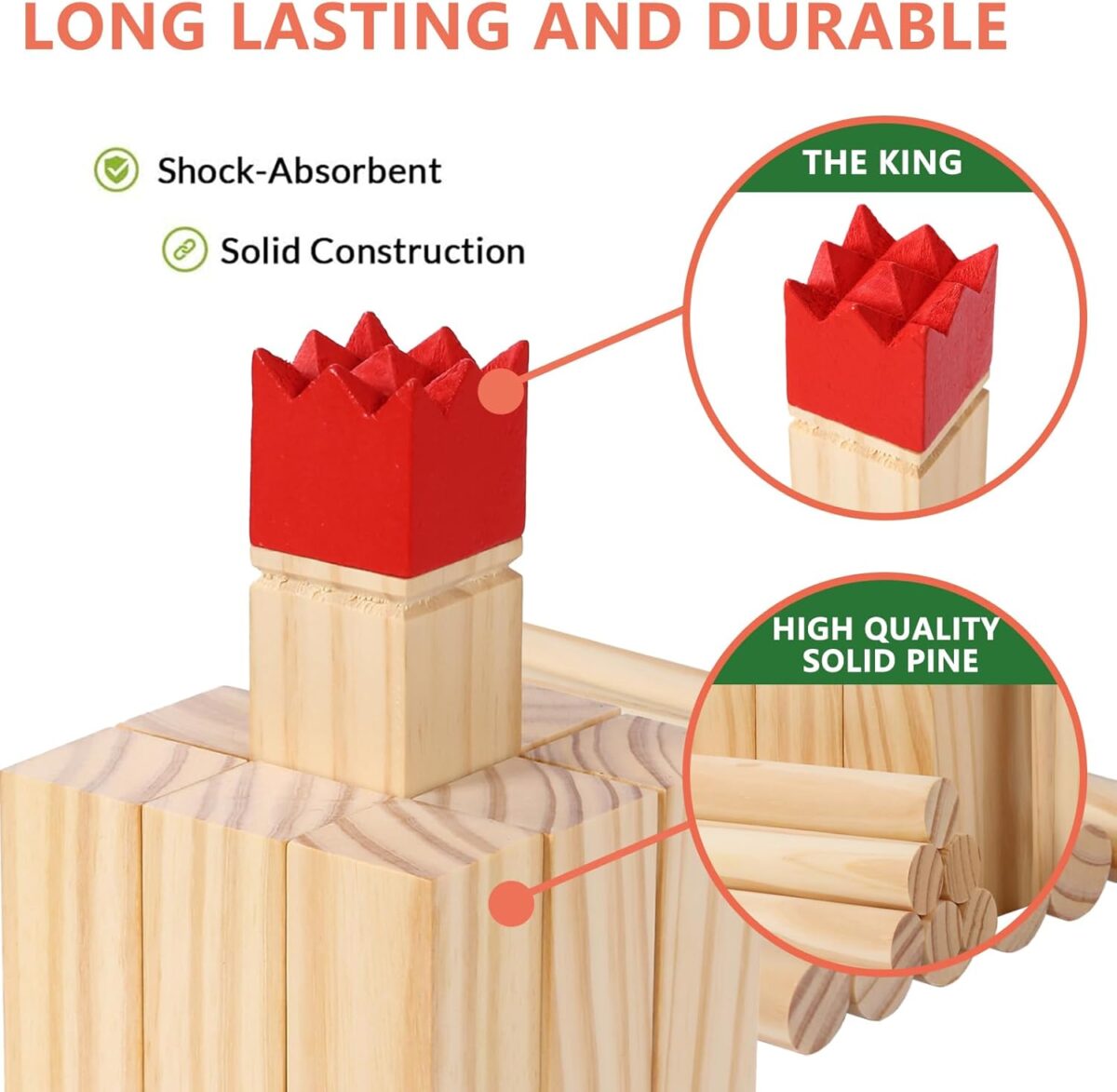 Viking Chess - Kubb Yard Play Set - Image 2