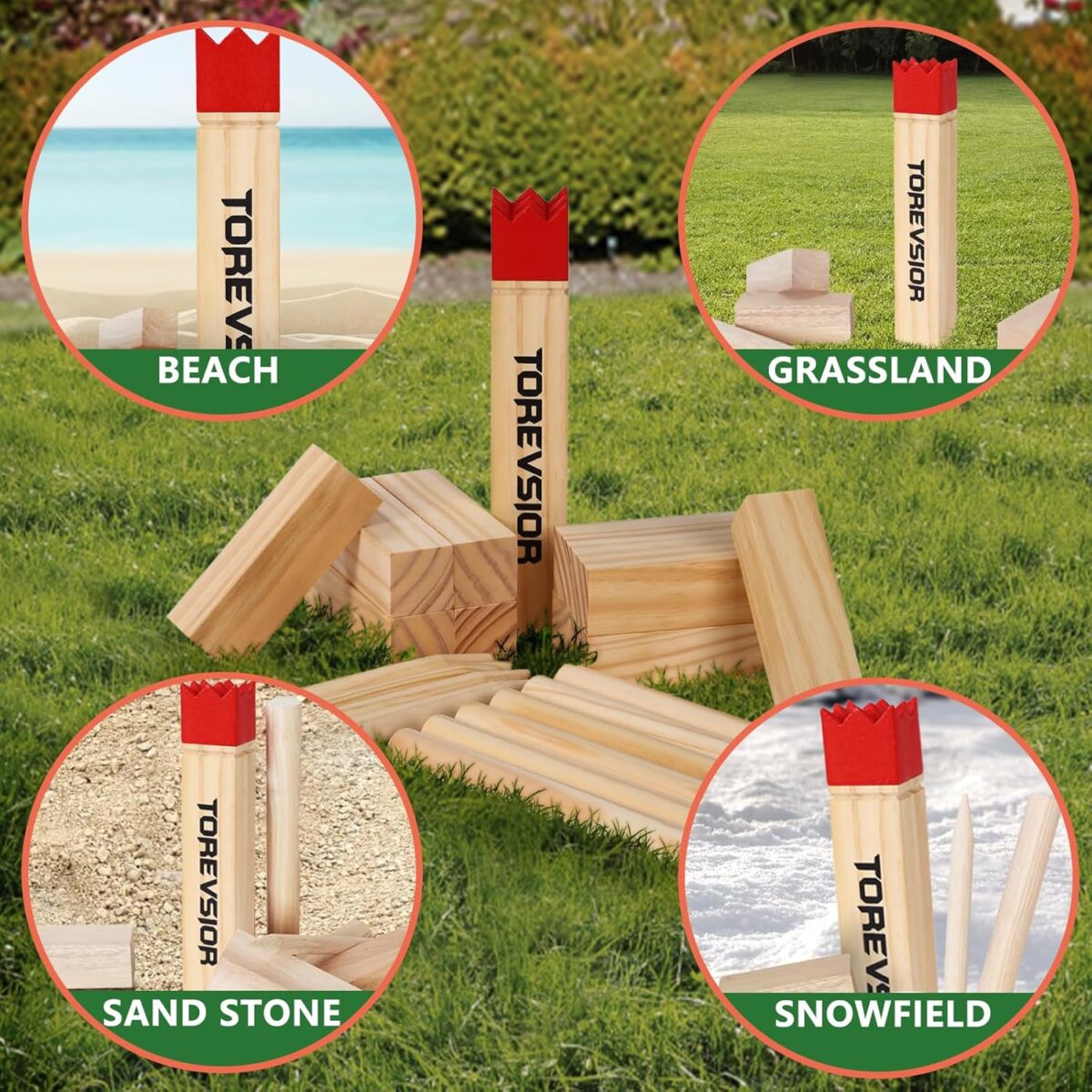 Viking Chess - Kubb Yard Play Set - Image 1