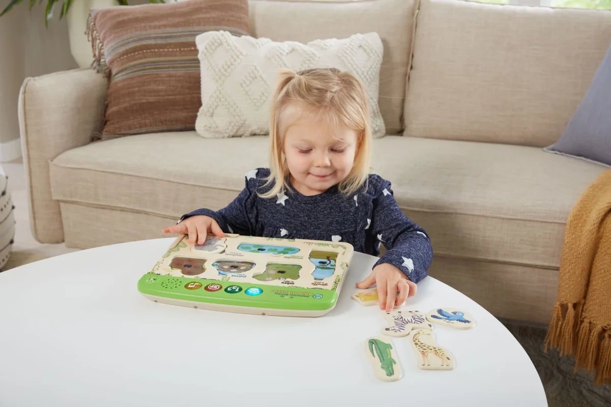 Interactive Wooden Animal Puzzle (English-French) - Image 5