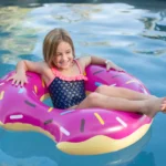 Splash Strawberry Donut Tube Pool Float - Image 2